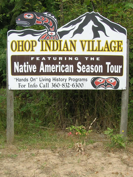 Ohop Indian Village tours, hands-on tours, Eatonville, WA 360-832-6300